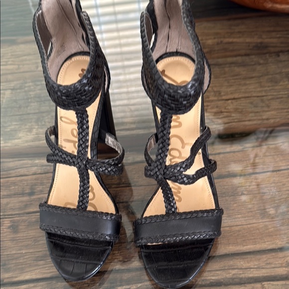 Sam Edelman Black Braided Heels - Picture 1 of 4